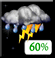 Thunderstorms Likely. Chance for Measurable Precipitation 60% Thunderstorms Likely. Chance for Measurable Precipitation 60%