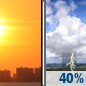 Tuesday: Mostly Sunny then Chance Showers And Thunderstorms
