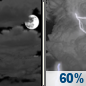 Wednesday Night: Mostly Cloudy then Showers And Thunderstorms Likely