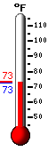 Currently: 72.6&deg;F, Max: 72.6&deg;F, Min: 72.5&deg;F