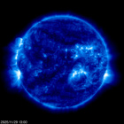 Click for time-lapse image of the sun