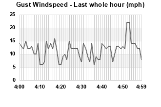 Windgust last whole hour